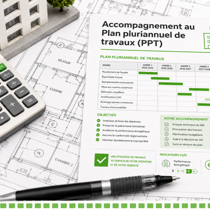 Accompagnement au Plan pluriannuel de travaux (PPT)